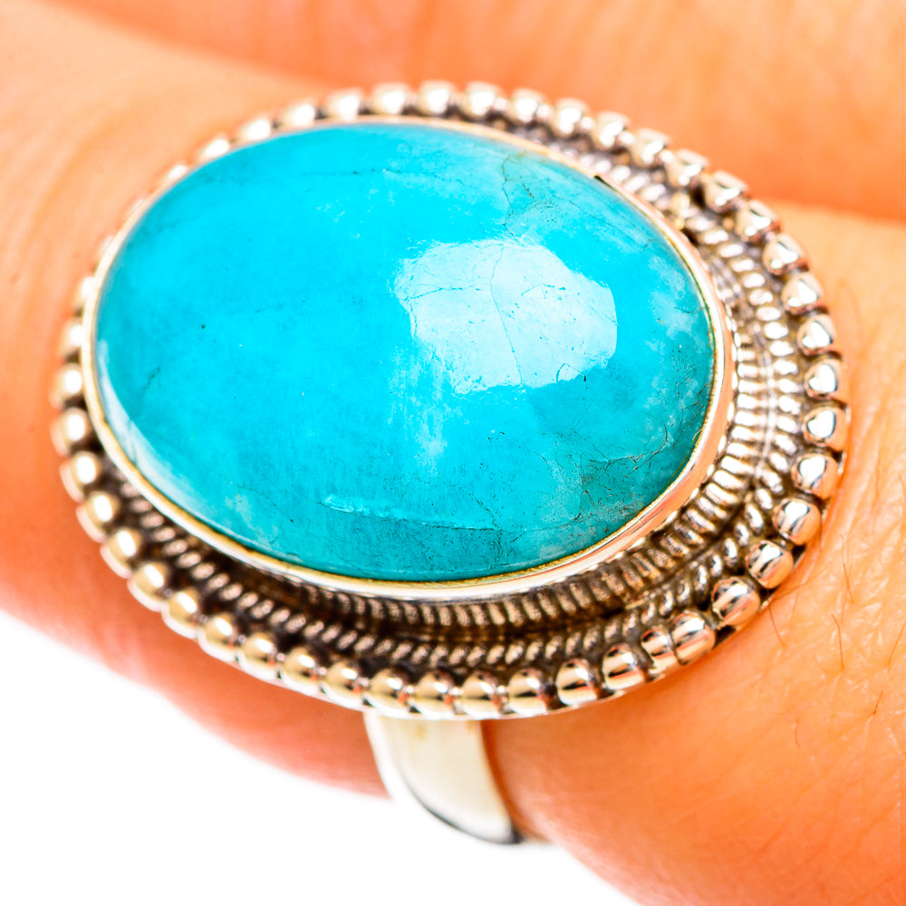 Peruvian Amazonite Rings handcrafted by Anasilvercos - RING109390