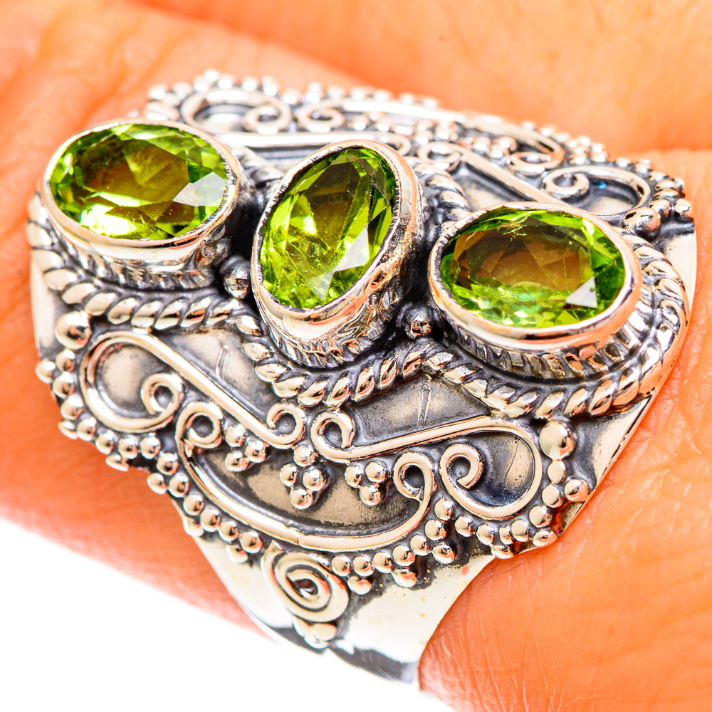 Peridot Rings handcrafted by Anasilvercos - RING109391