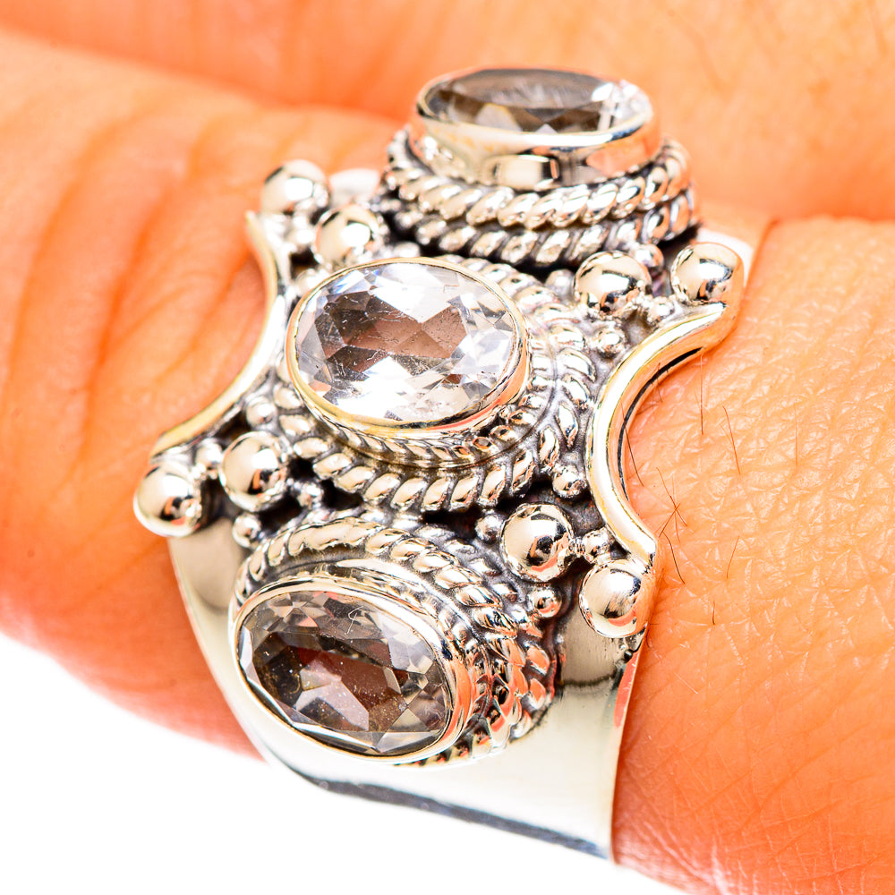 White Quartz Rings handcrafted by Anasilvercos - RING109403