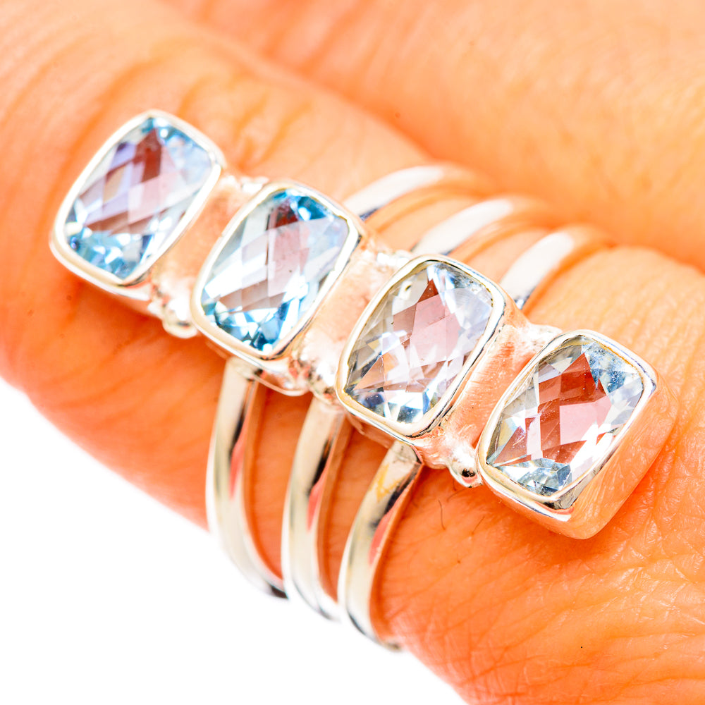 Blue Topaz Rings handcrafted by Anasilvercos - RING109416