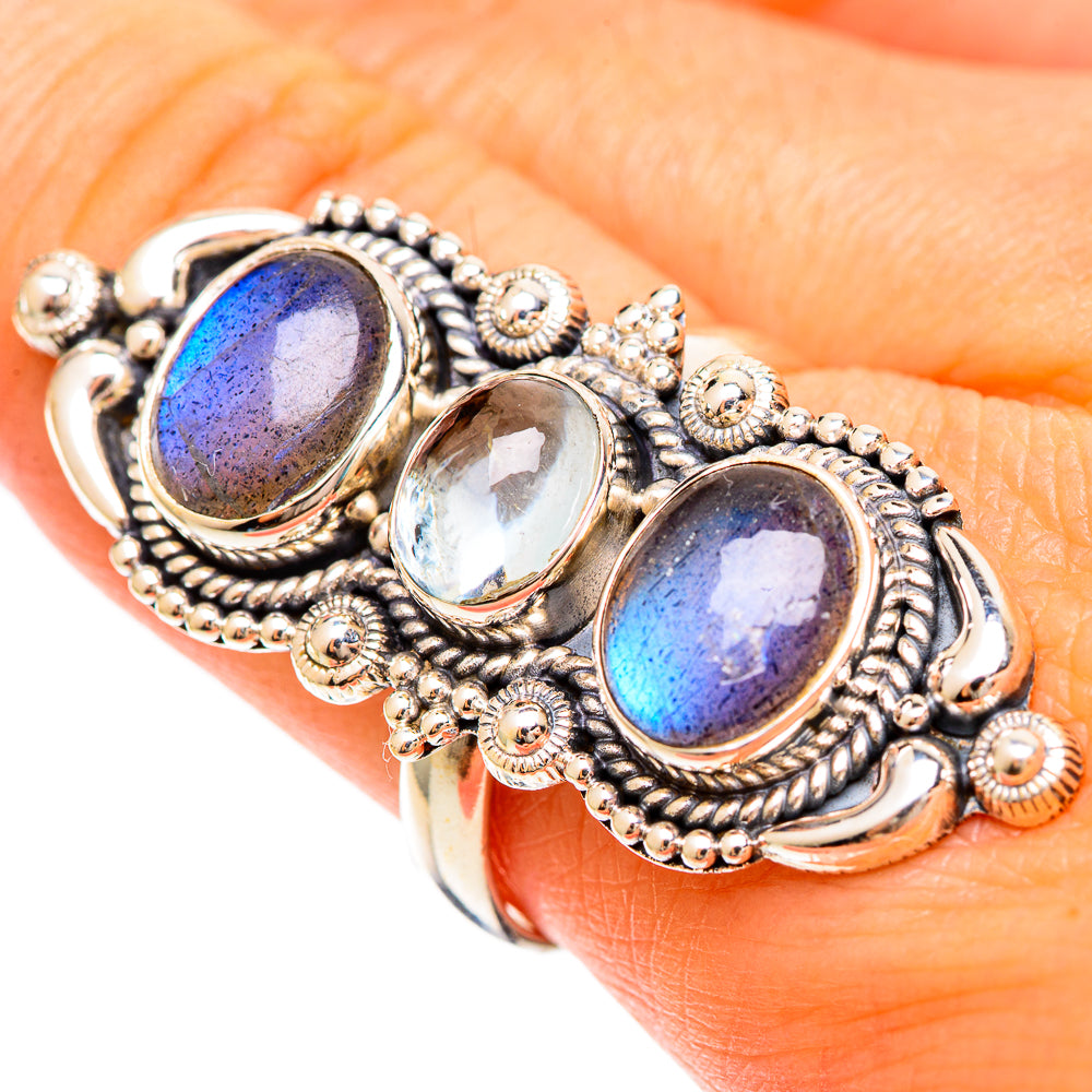 Labradorite Rings handcrafted by Anasilvercos - RING109417
