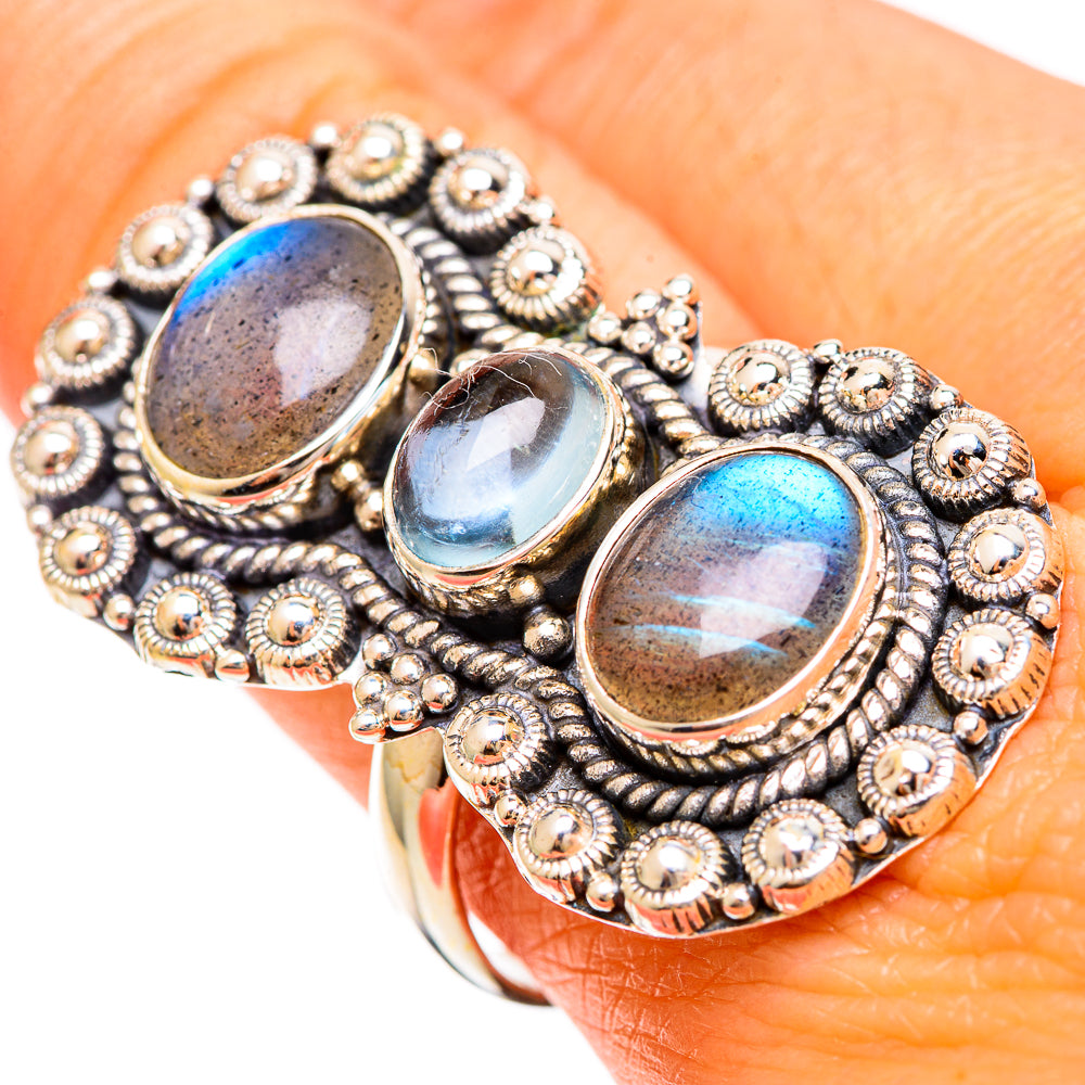Labradorite Rings handcrafted by Anasilvercos - RING109419