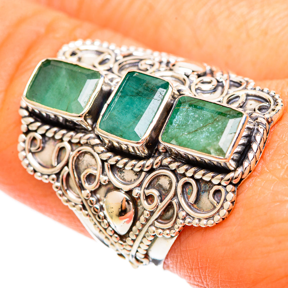 Emerald Rings handcrafted by Anasilvercos - RING109422