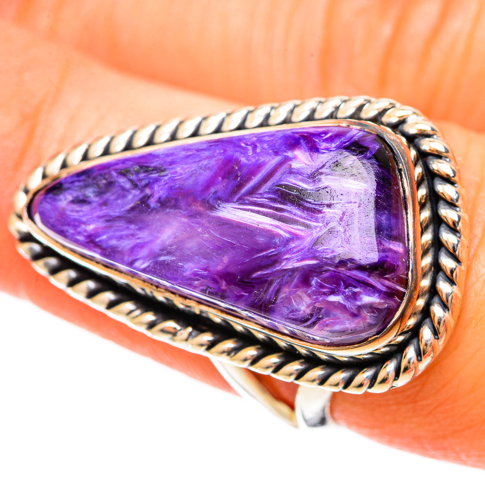 Charoite Rings handcrafted by Anasilvercos - RING109435