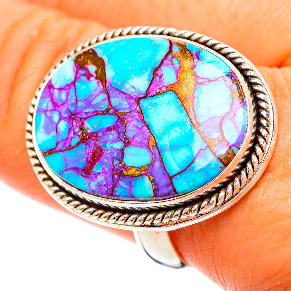 Spiny Oyster Turquoise Rings handcrafted by Anasilvercos - RING109436