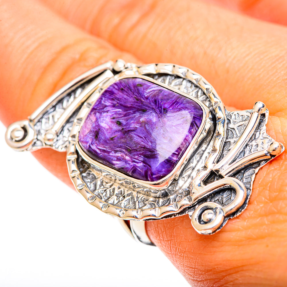 Charoite Rings handcrafted by Anasilvercos - RING109439