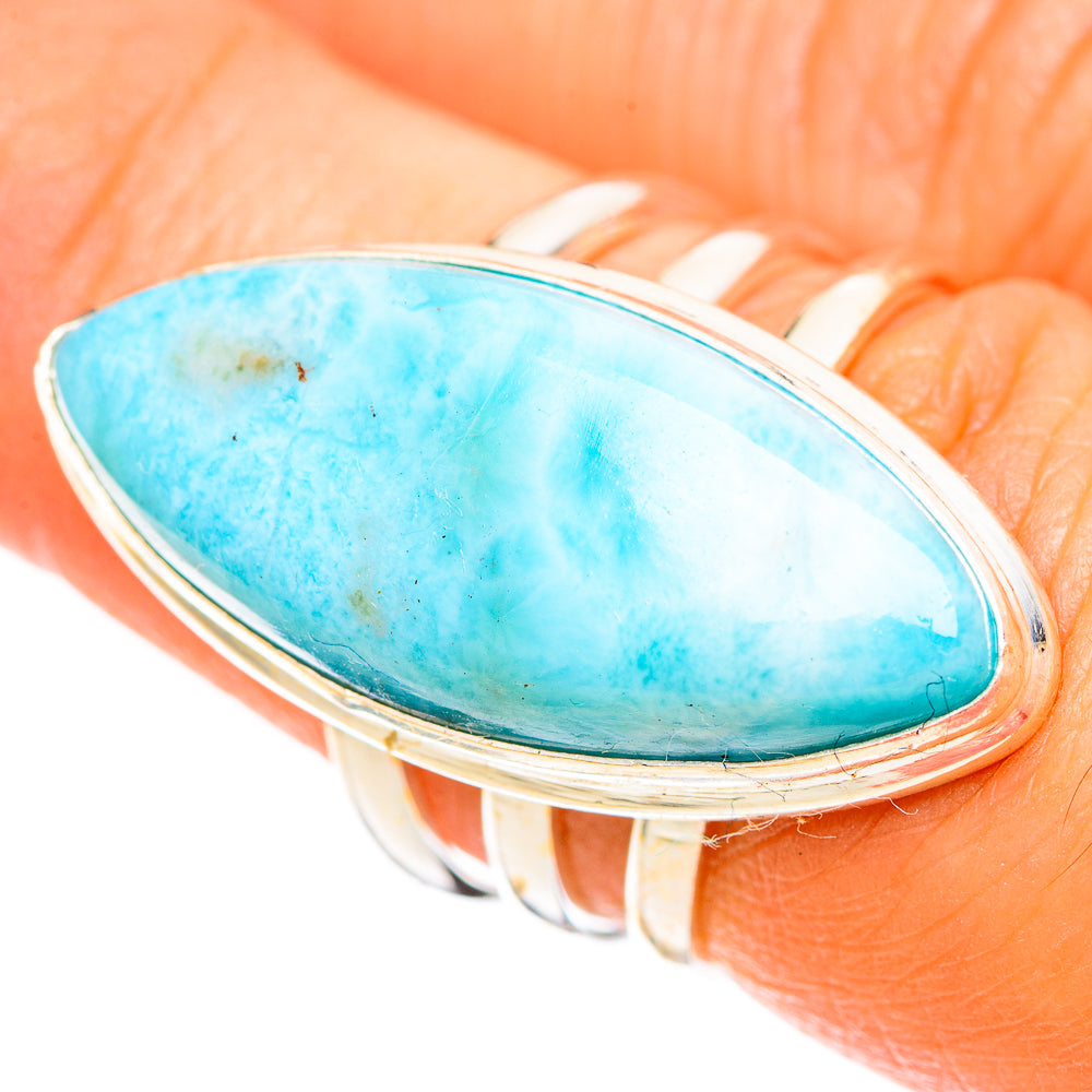 Larimar Rings handcrafted by Anasilvercos - RING109453