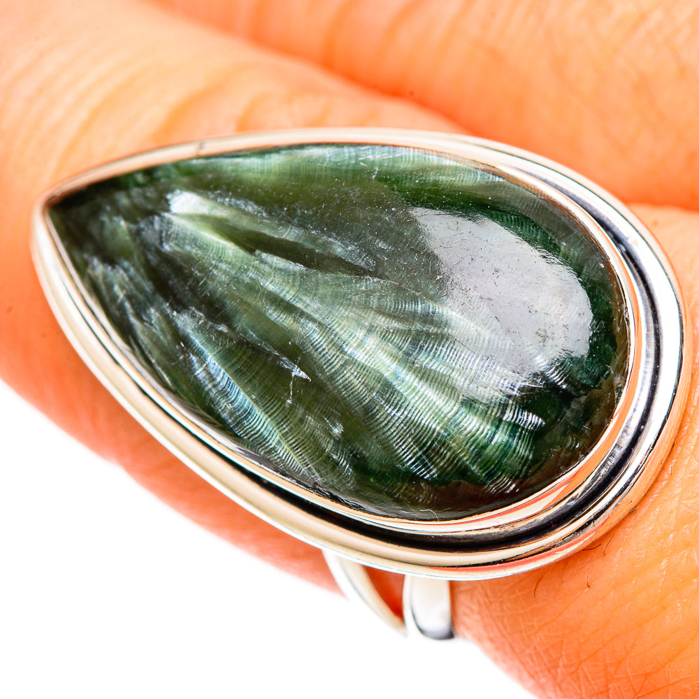 Seraphinite Rings handcrafted by Anasilvercos - RING109463