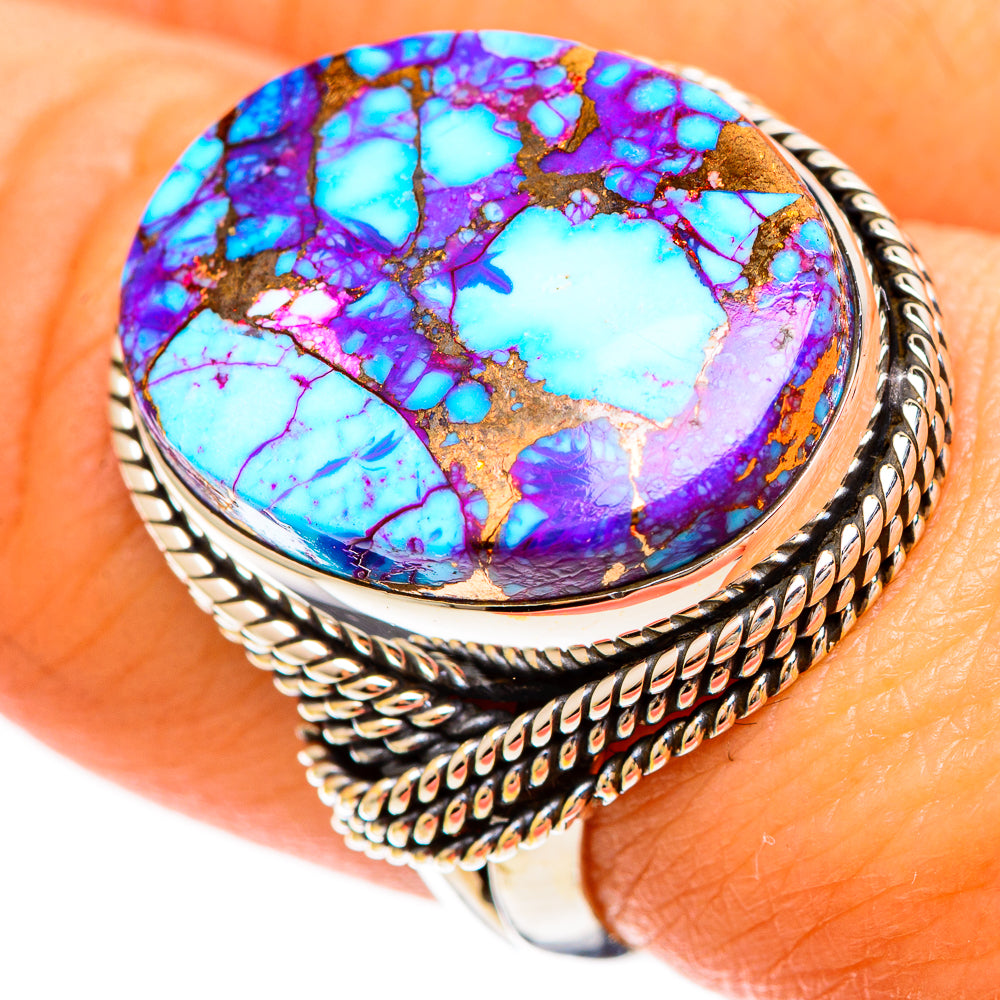 Spiny Oyster Turquoise Rings handcrafted by Anasilvercos - RING109485