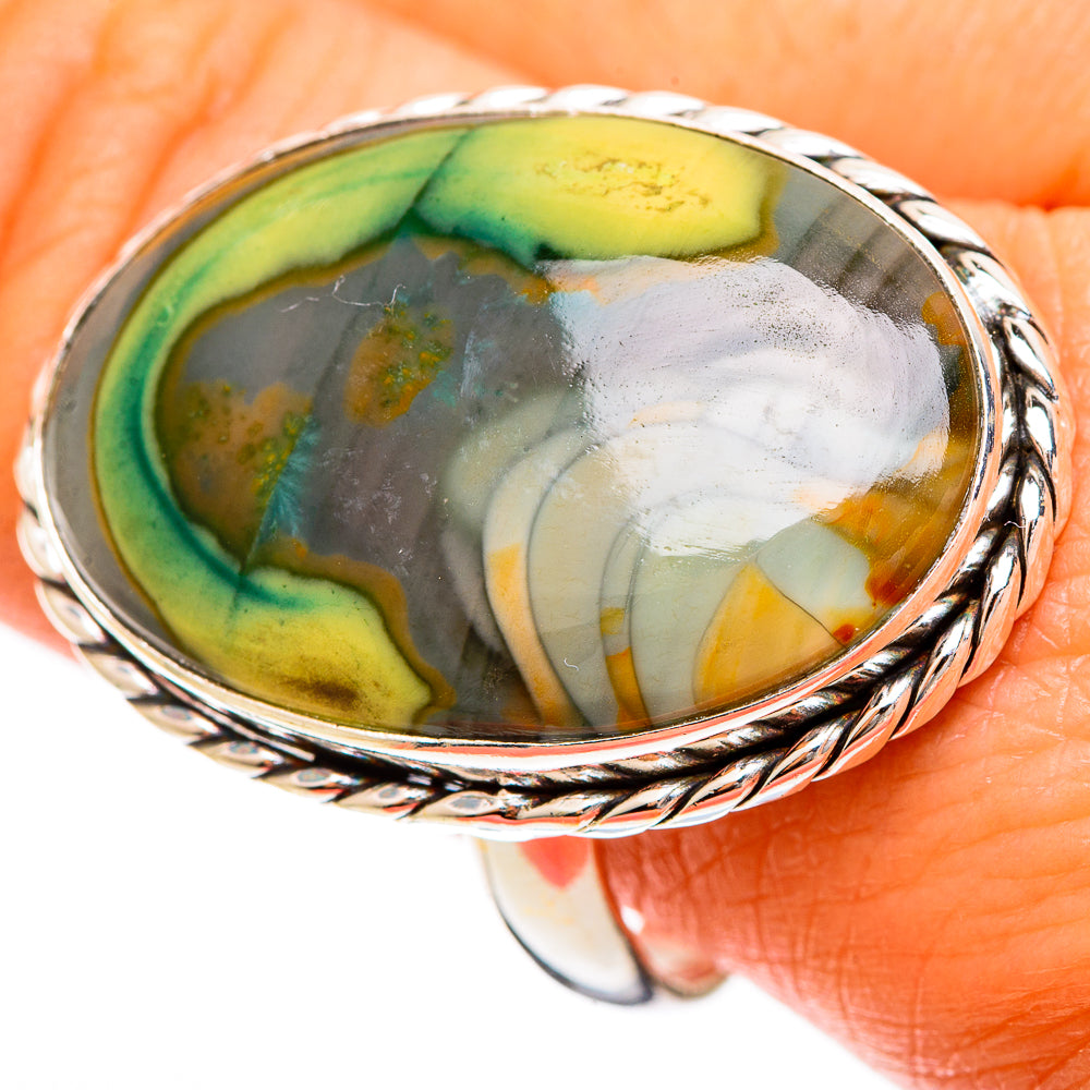 Polychrome Jasper Rings handcrafted by Anasilvercos - RING109492