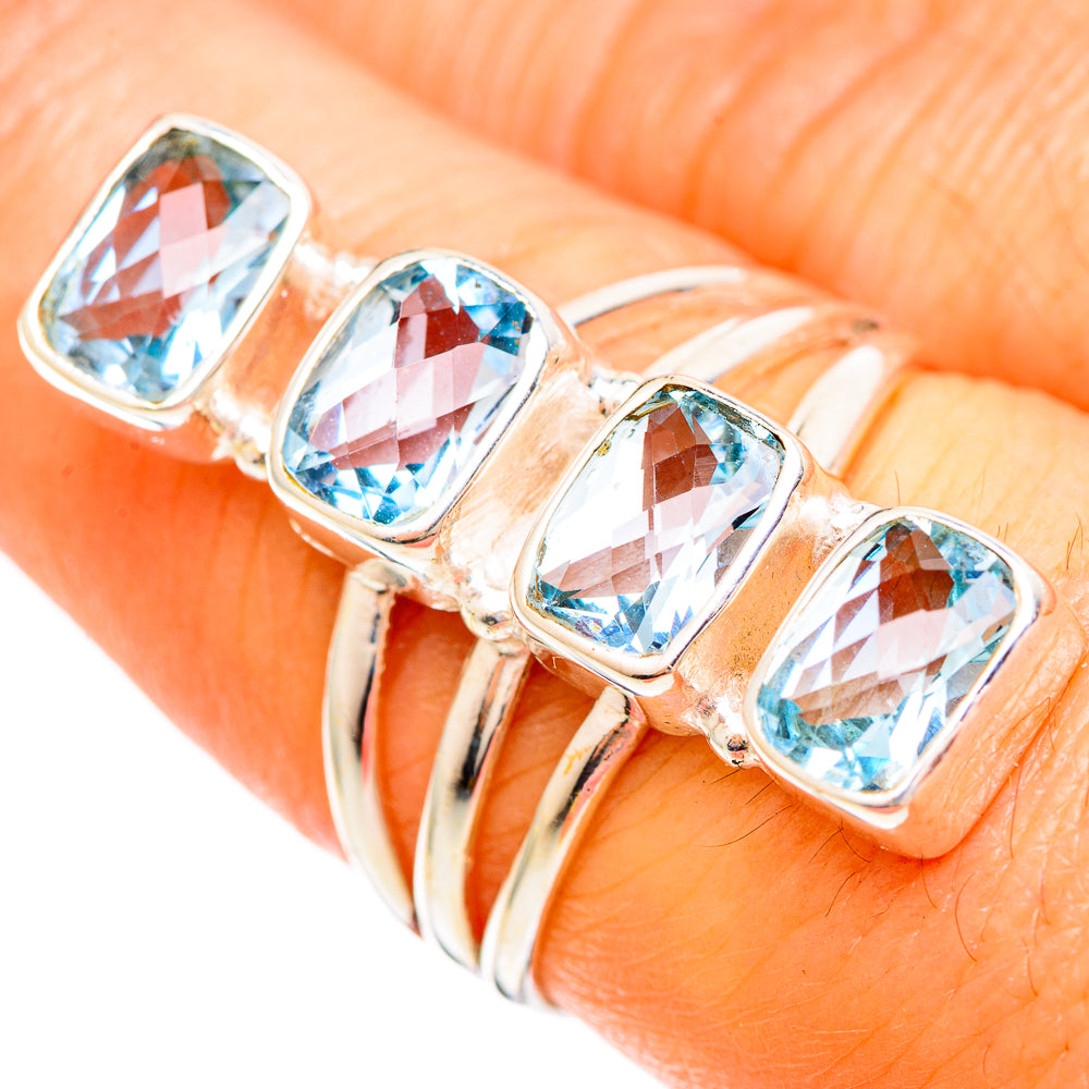 Blue Topaz Rings handcrafted by Anasilvercos - RING109500
