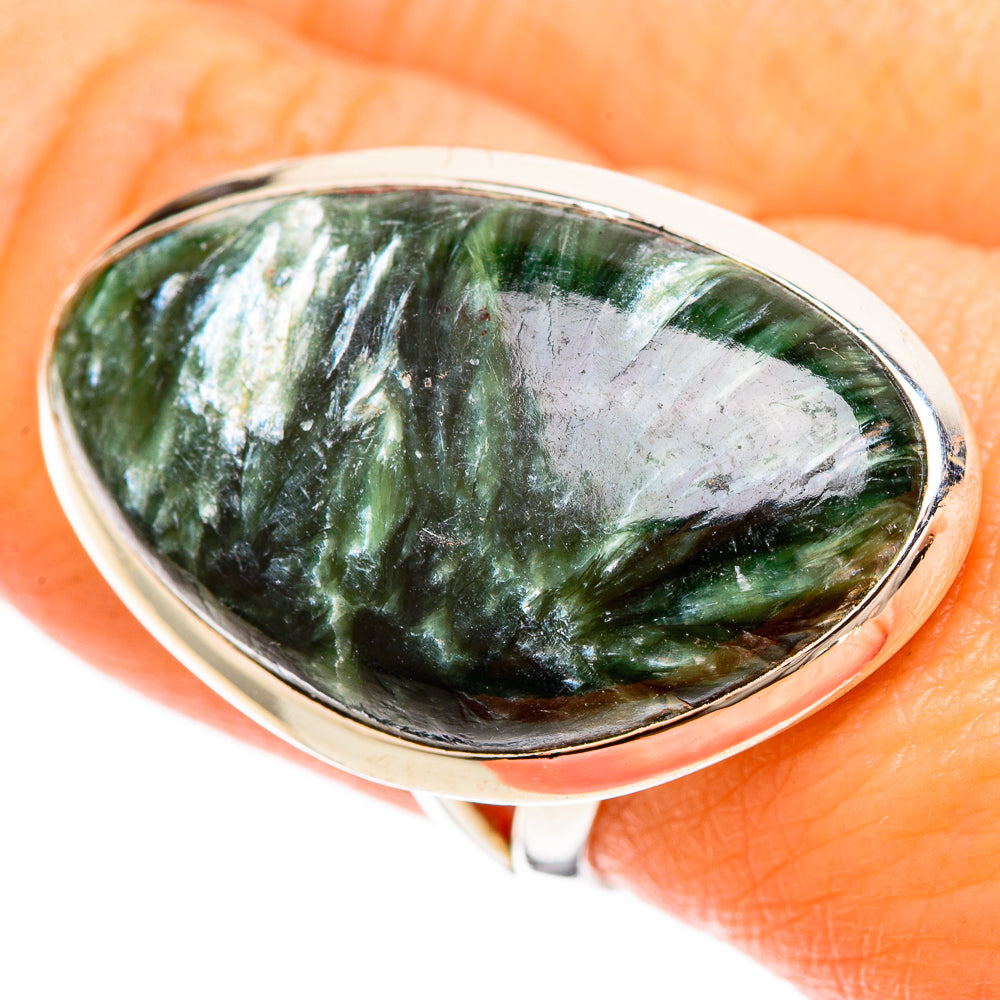Seraphinite Rings handcrafted by Anasilvercos - RING109503