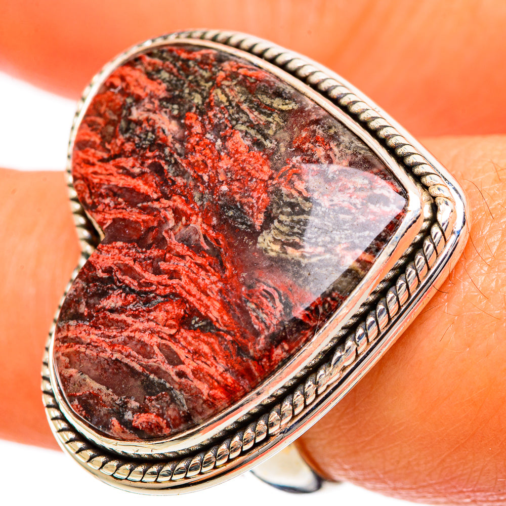 Plume Agate Rings handcrafted by Anasilvercos - RING109511