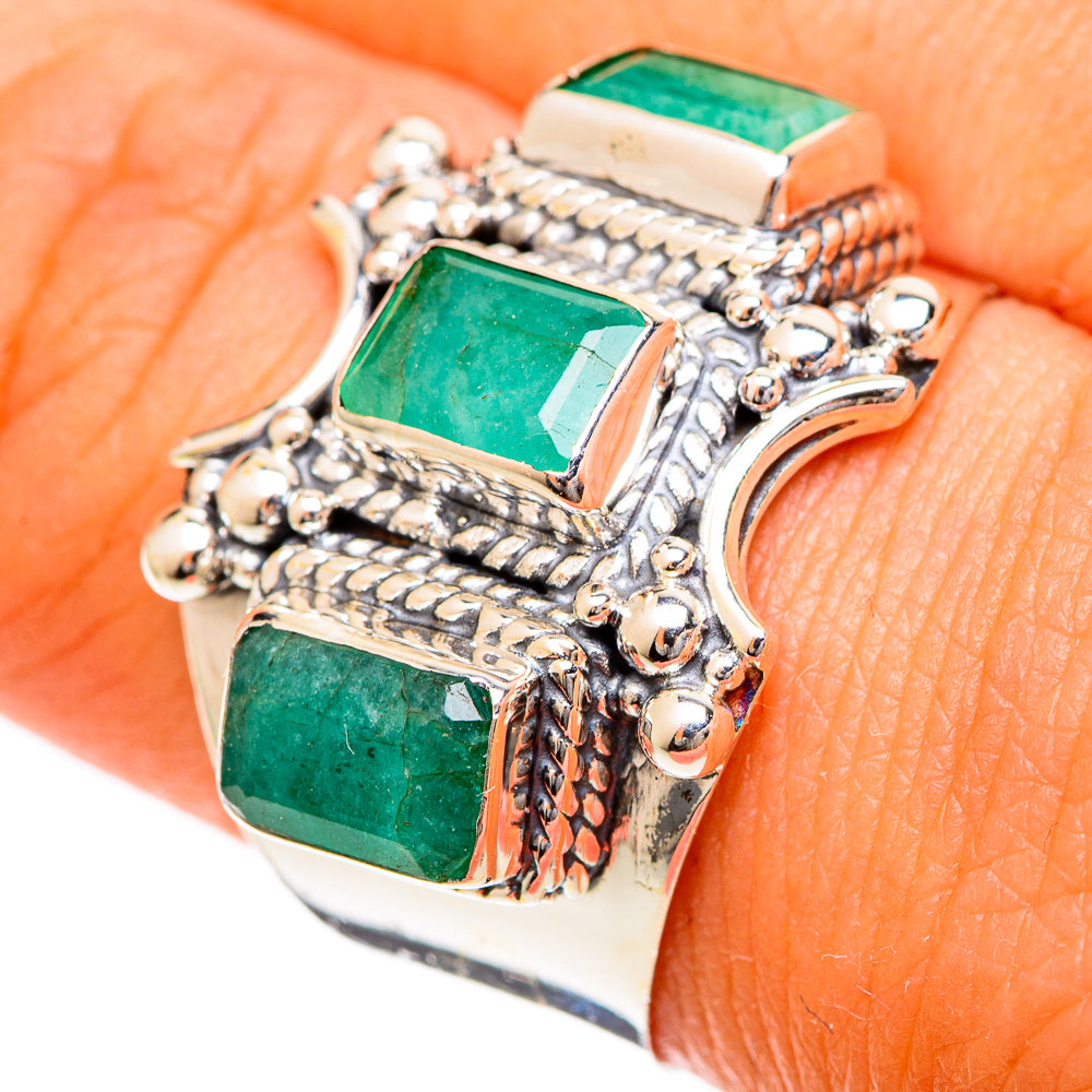 Emerald Rings handcrafted by Anasilvercos - RING109540
