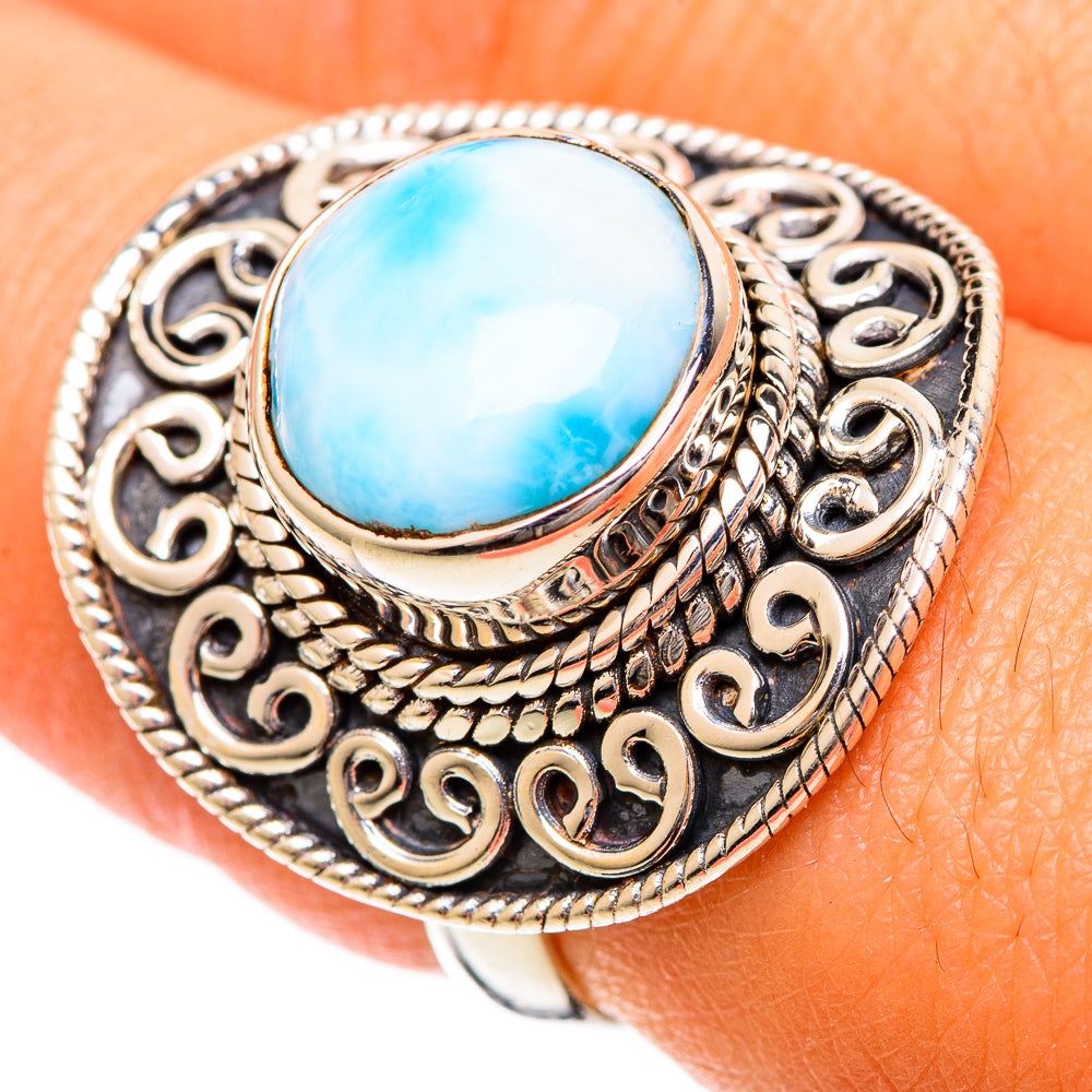 Larimar Rings handcrafted by Anasilvercos - RING109566
