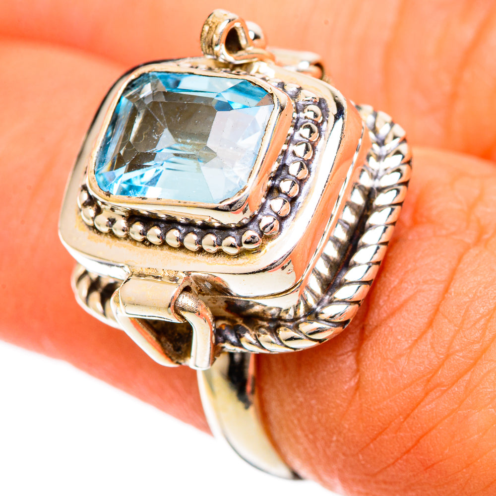 Blue Topaz Rings handcrafted by Anasilvercos - RING109569
