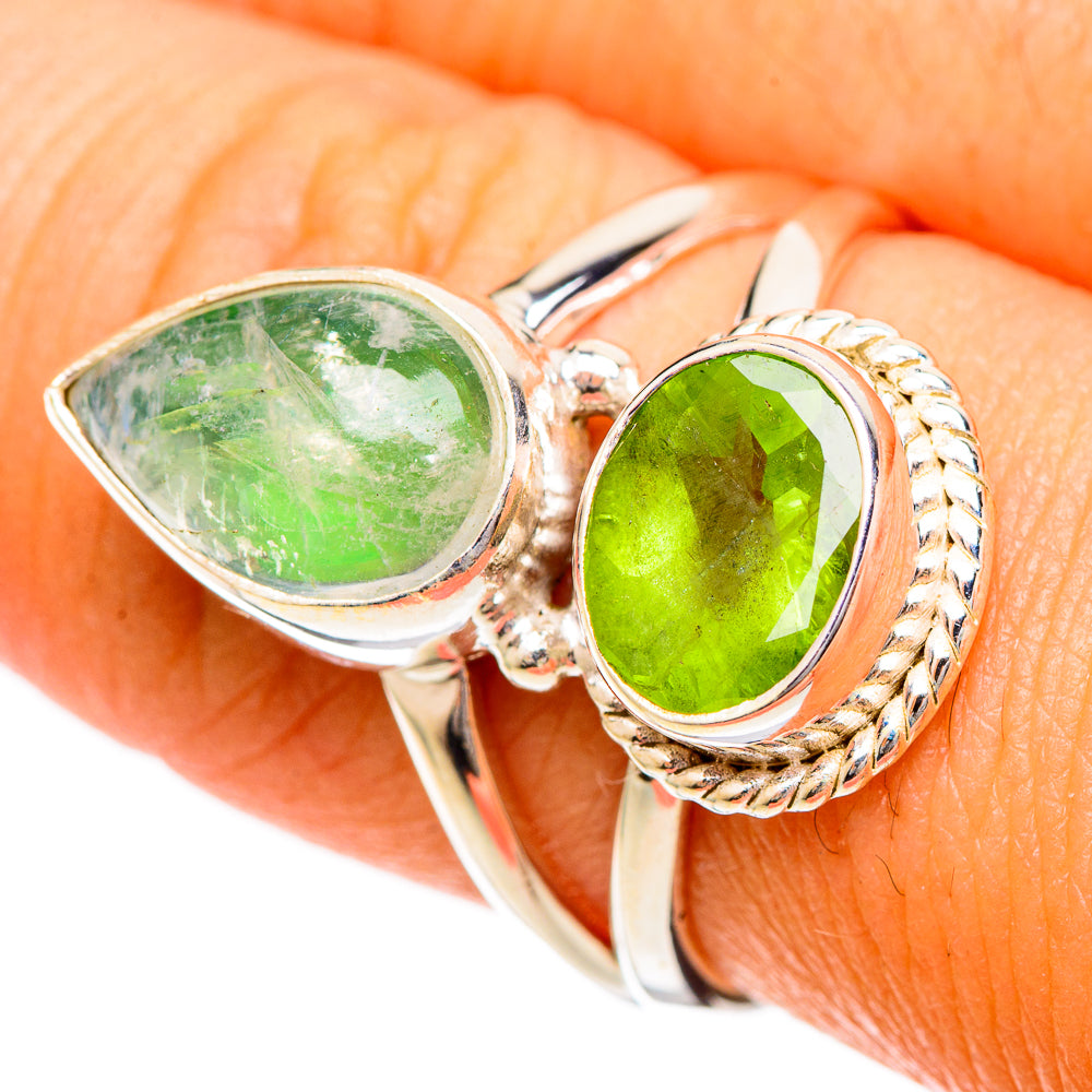 Rainbow Moonstone Rings handcrafted by Anasilvercos - RING109570