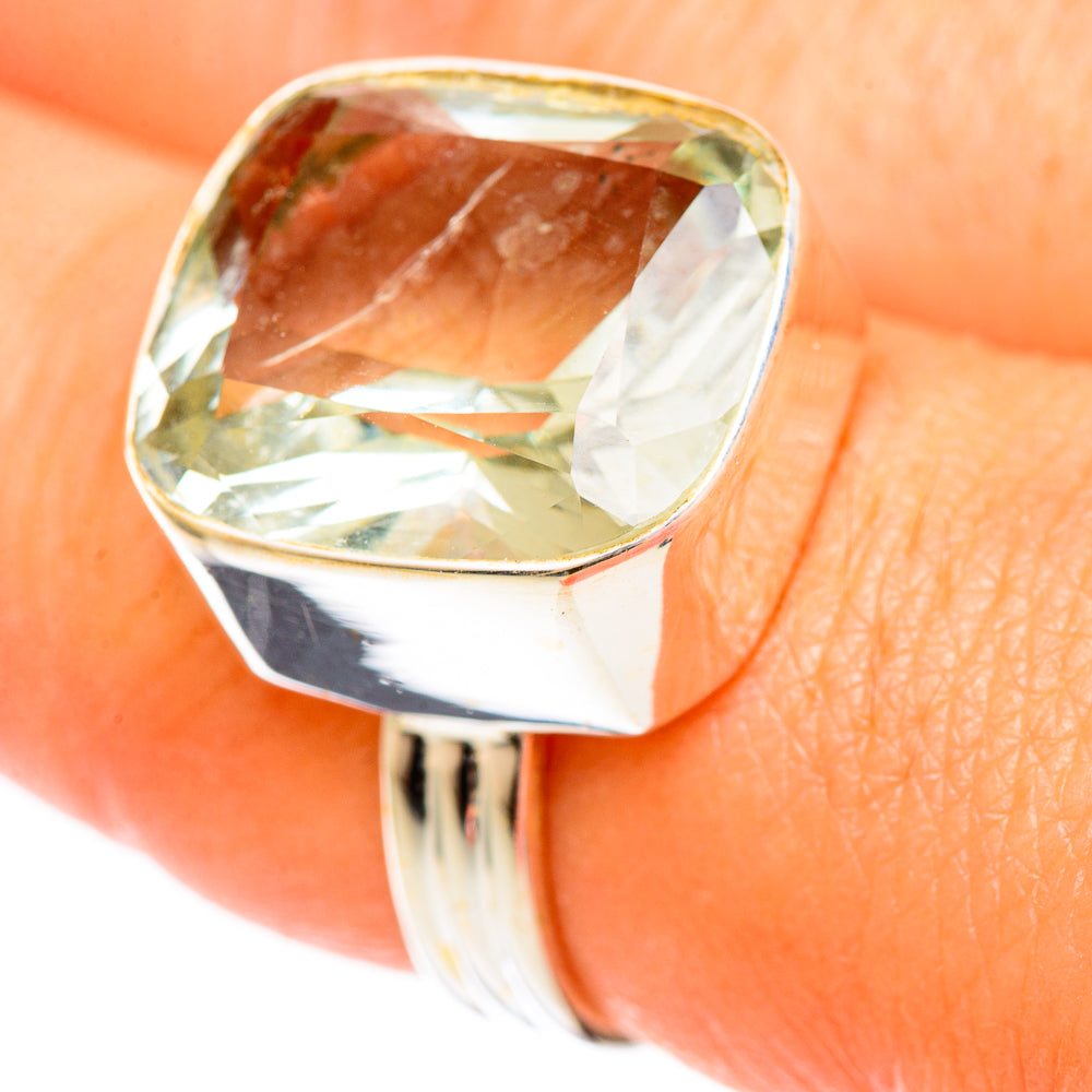 Green Amethyst Rings handcrafted by Anasilvercos - RING109572