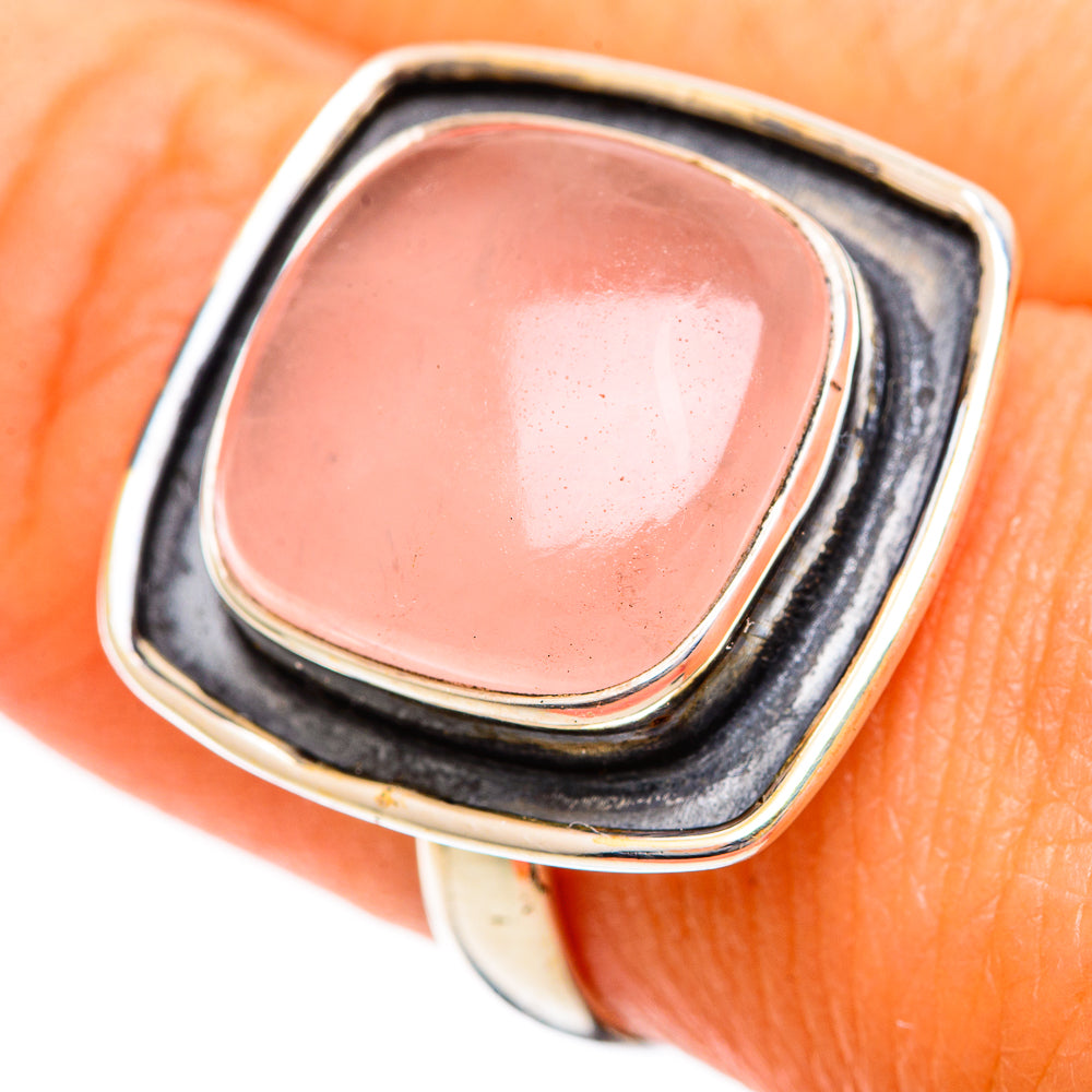 Rose Quartz Rings handcrafted by Anasilvercos - RING109578