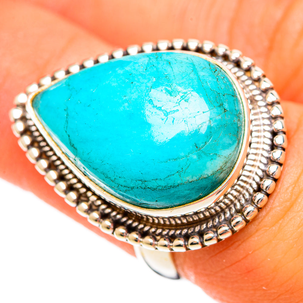 Peruvian Amazonite Rings handcrafted by Anasilvercos - RING109596