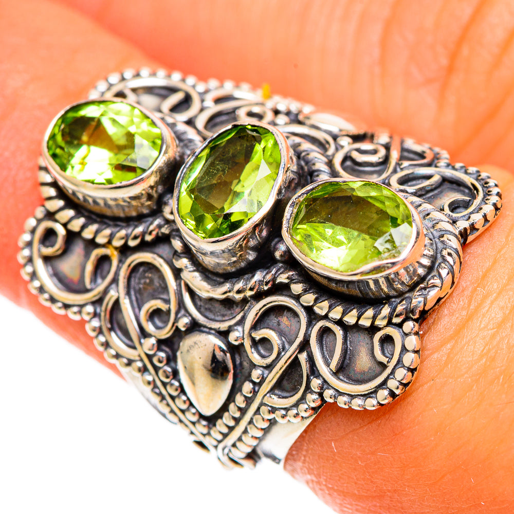 Peridot Rings handcrafted by Anasilvercos - RING109600