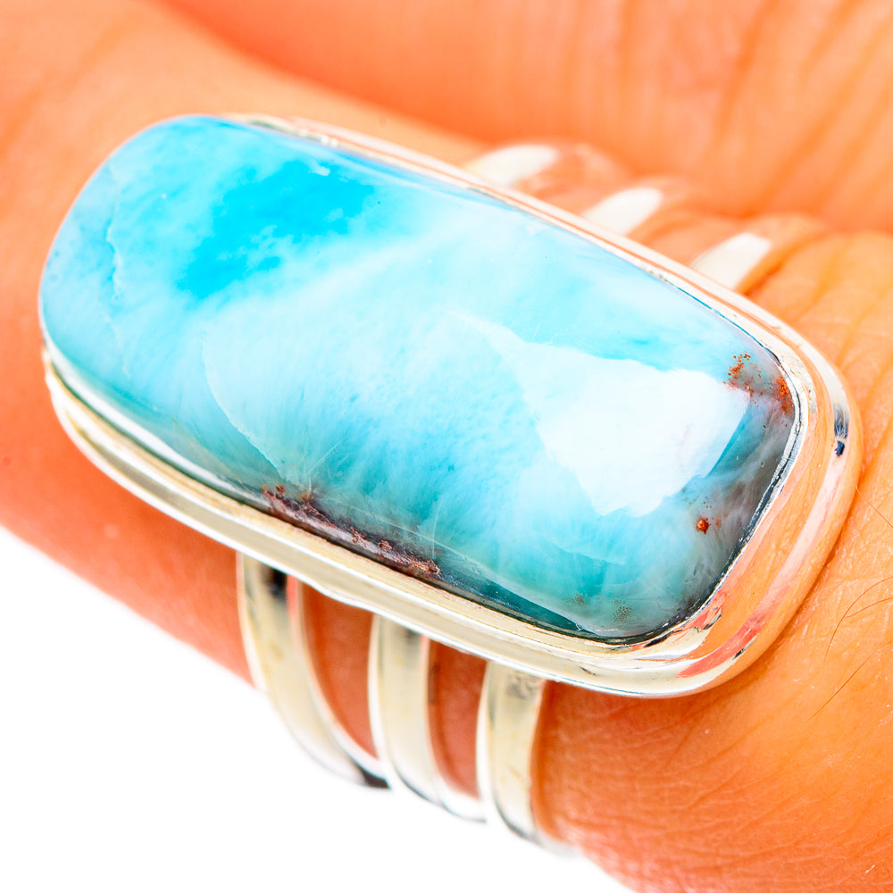 Larimar Rings handcrafted by Anasilvercos - RING109626