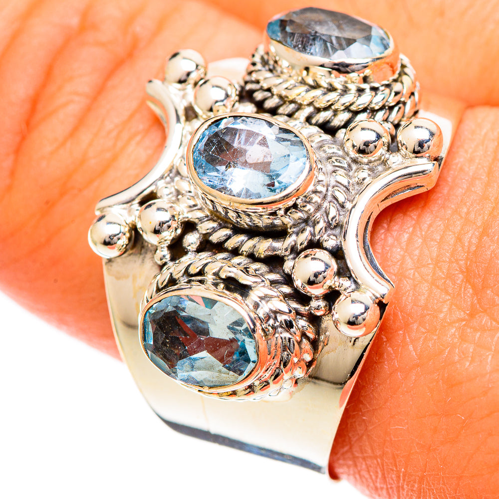 Blue Topaz Rings handcrafted by Anasilvercos - RING109648