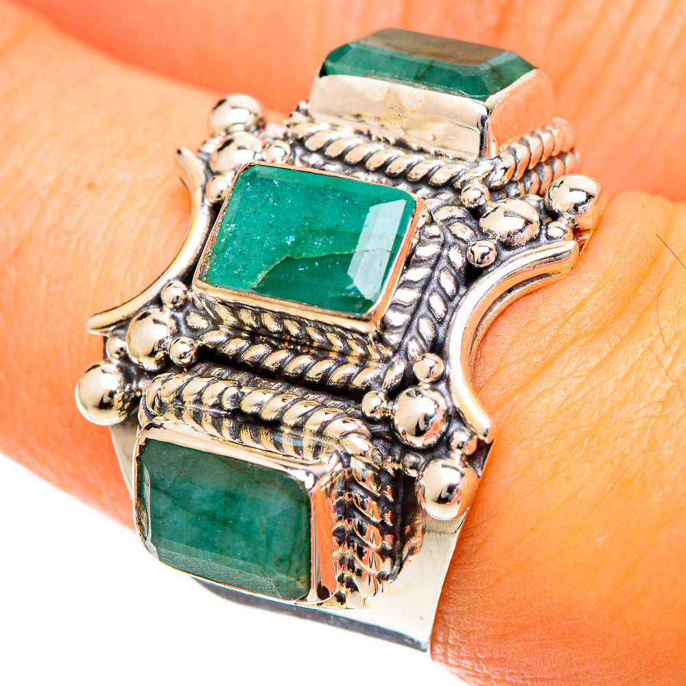 Emerald Rings handcrafted by Anasilvercos - RING109654