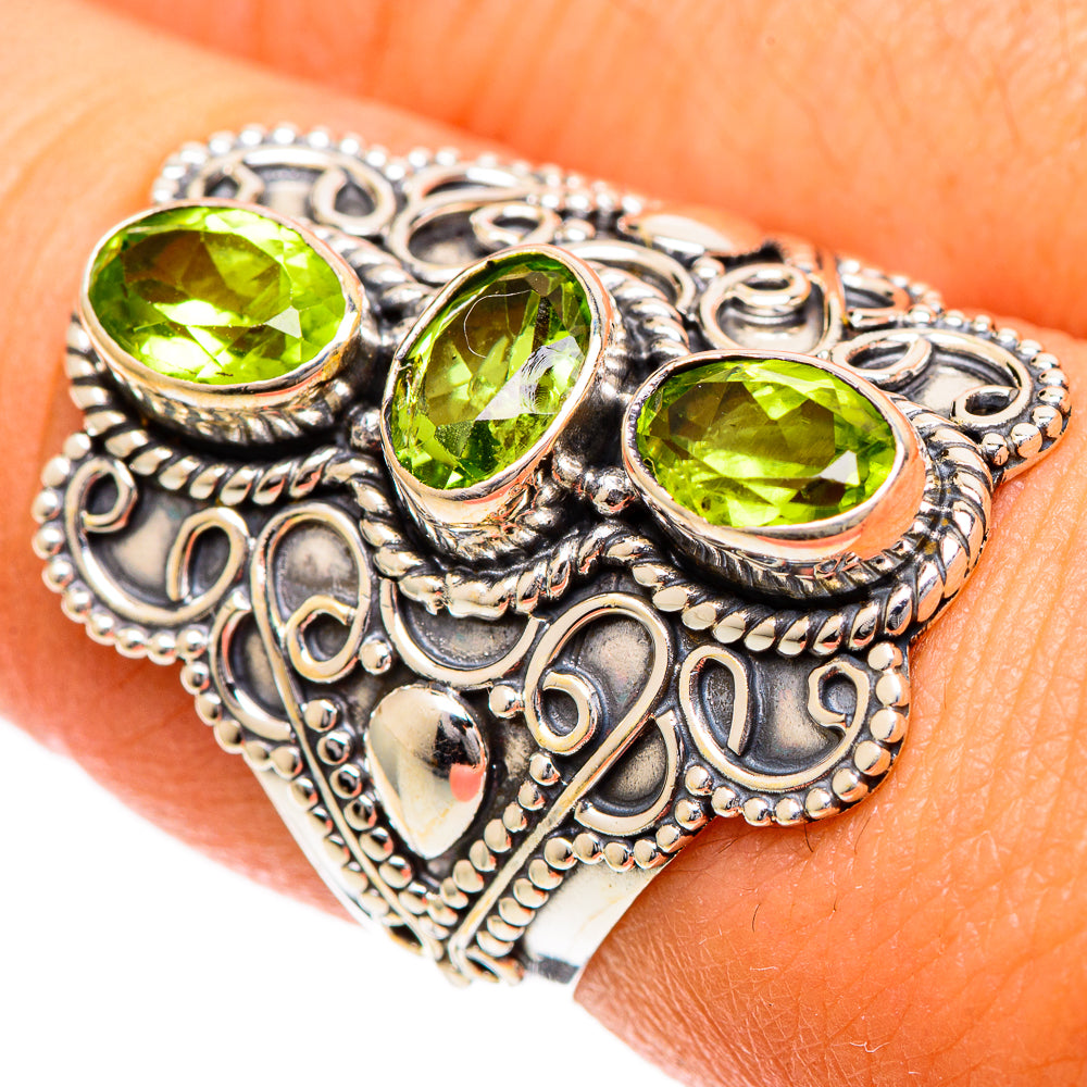 Peridot Rings handcrafted by Anasilvercos - RING109656