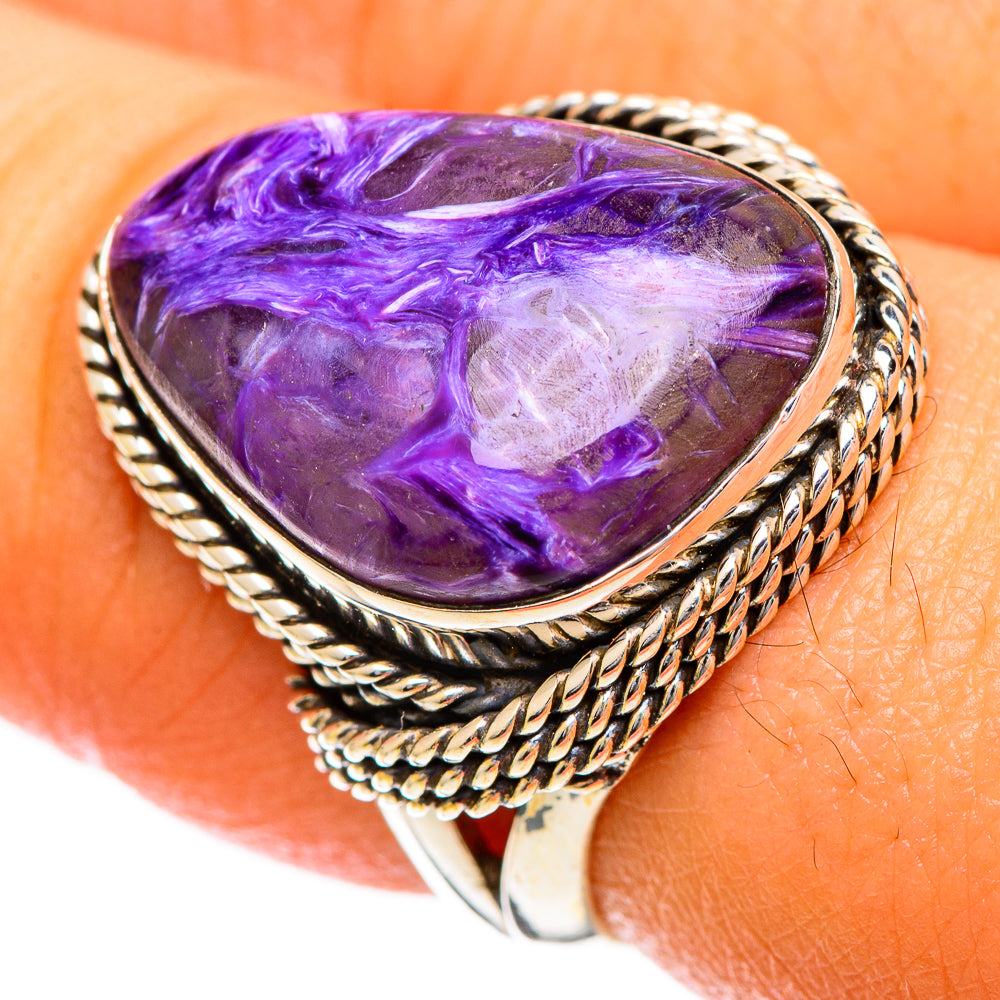 Charoite Rings handcrafted by Anasilvercos - RING109662