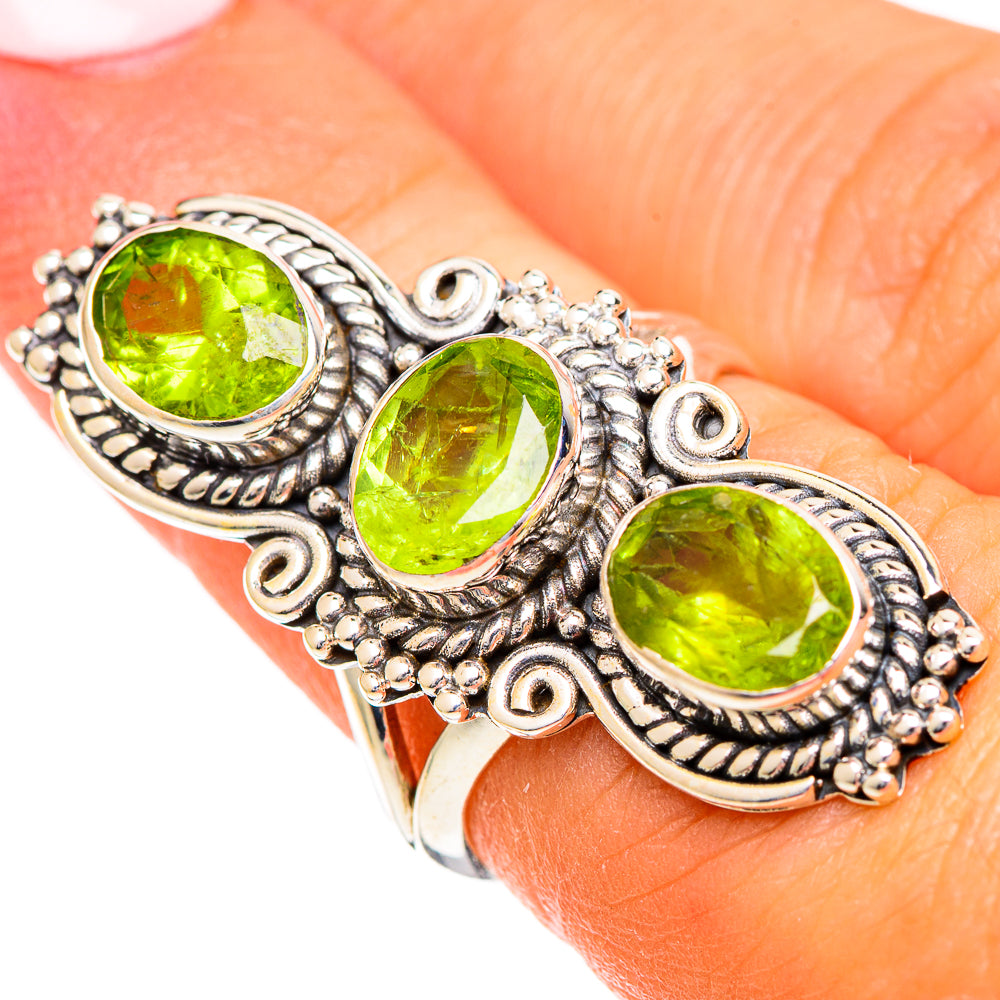 Peridot Rings handcrafted by Anasilvercos - RING109685
