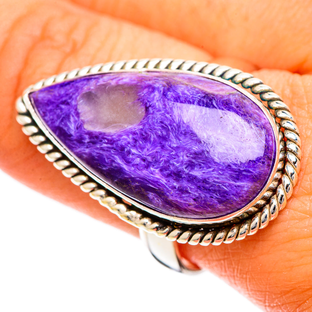 Charoite Rings handcrafted by Anasilvercos - RING109740