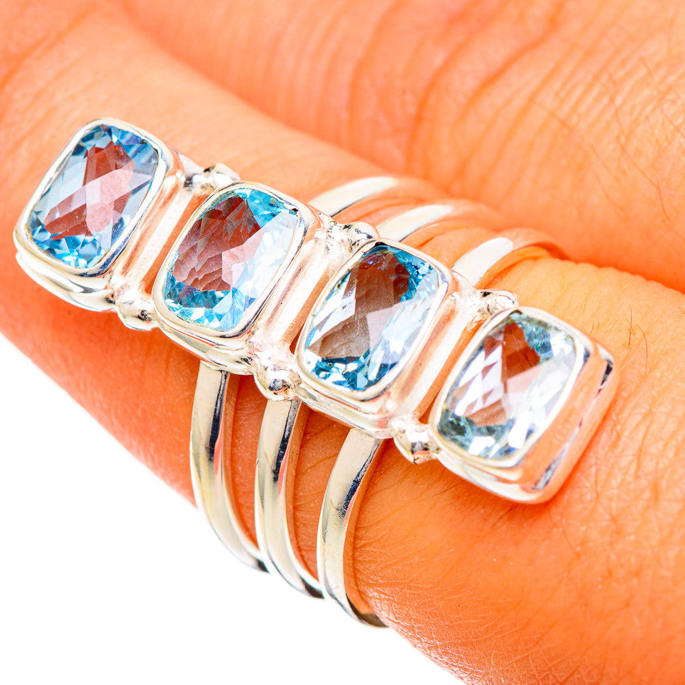Blue Topaz Rings handcrafted by Anasilvercos - RING109752