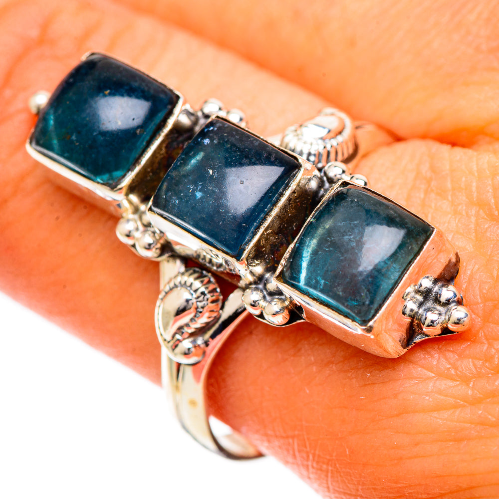 Blue Fluorite Rings handcrafted by Anasilvercos - RING109753