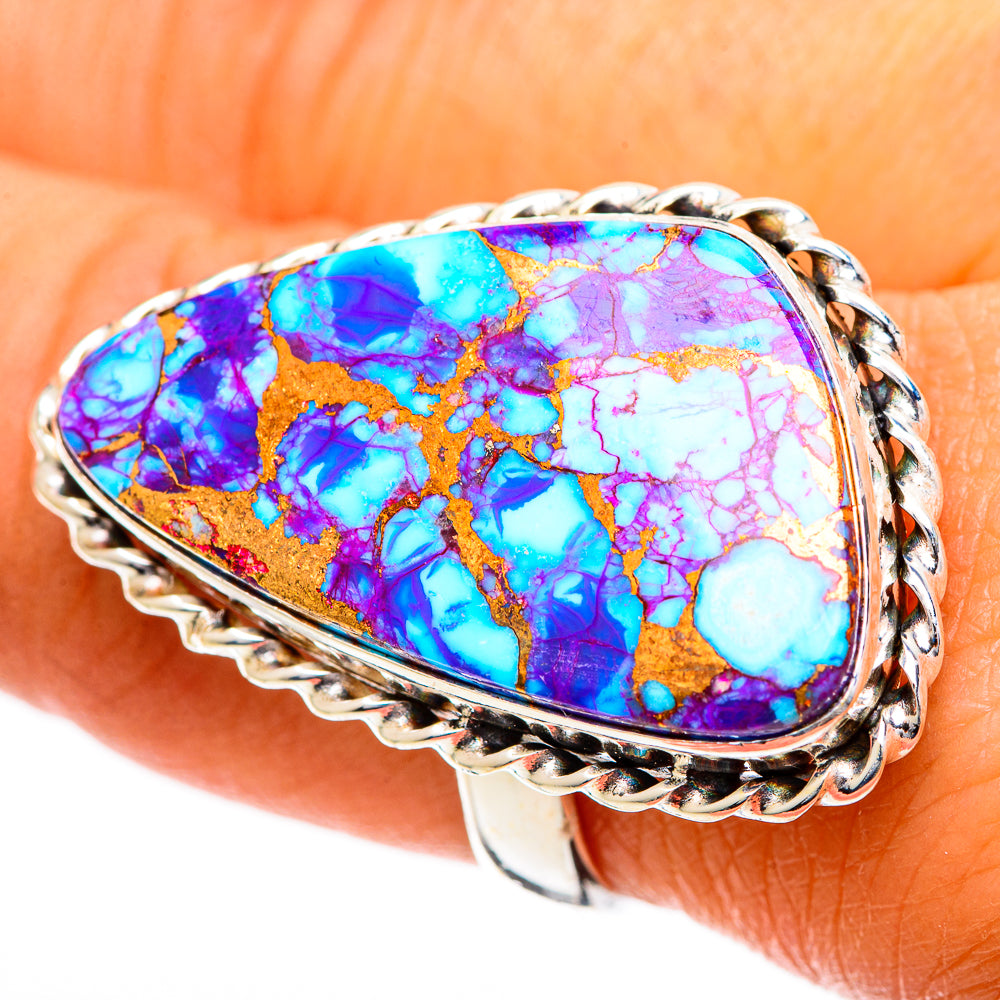 Spiny Oyster Turquoise Rings handcrafted by Anasilvercos - RING109782