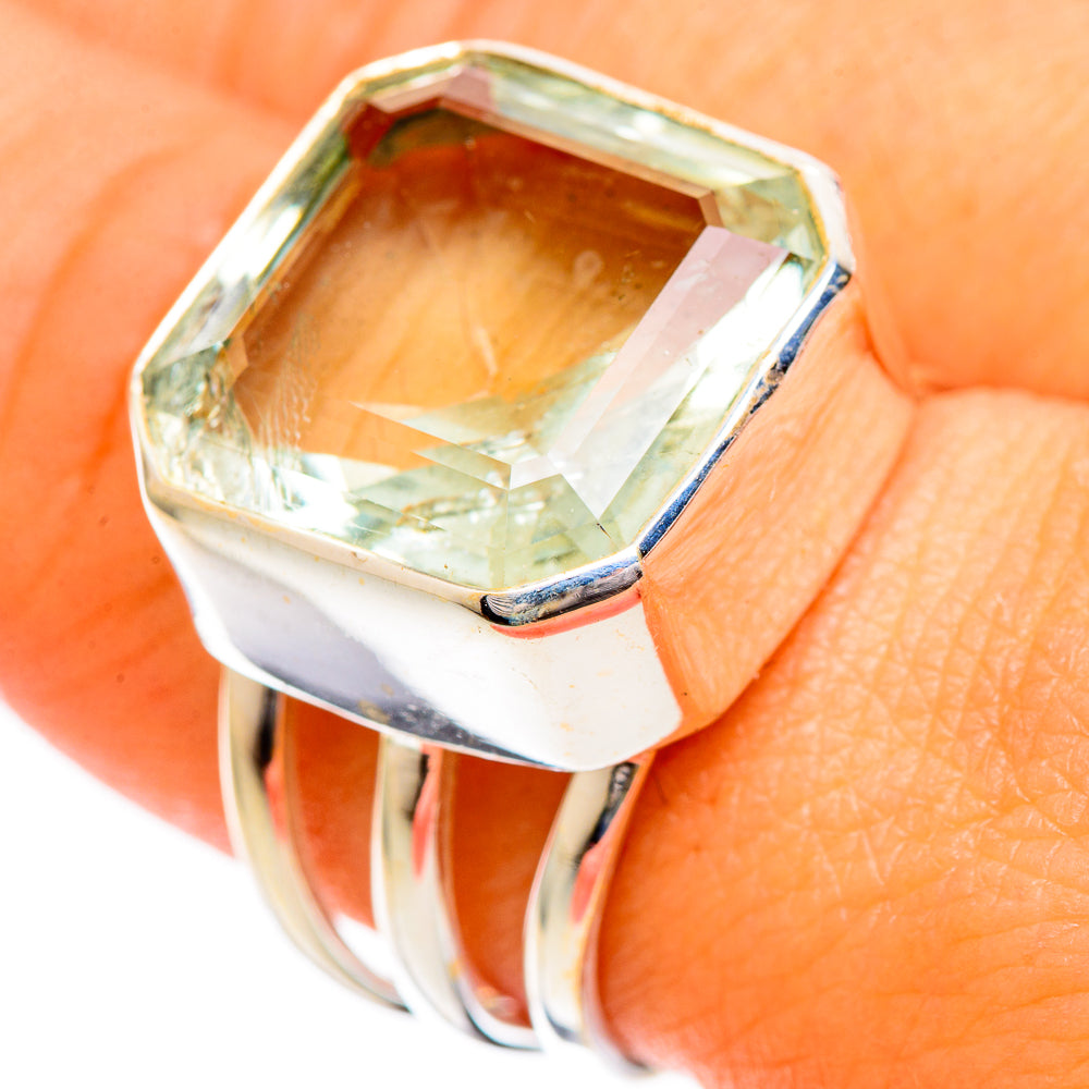 Green Amethyst Rings handcrafted by Anasilvercos - RING109806