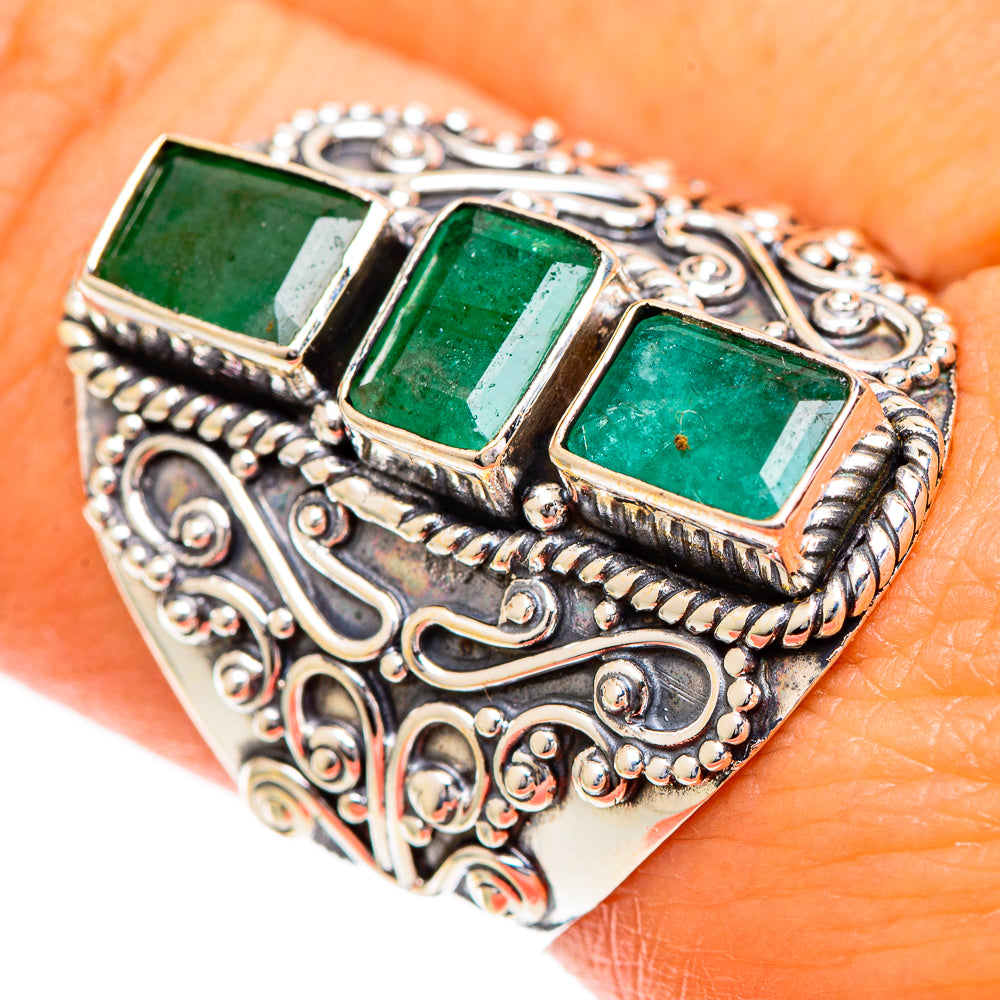 Emerald Rings handcrafted by Anasilvercos - RING109808