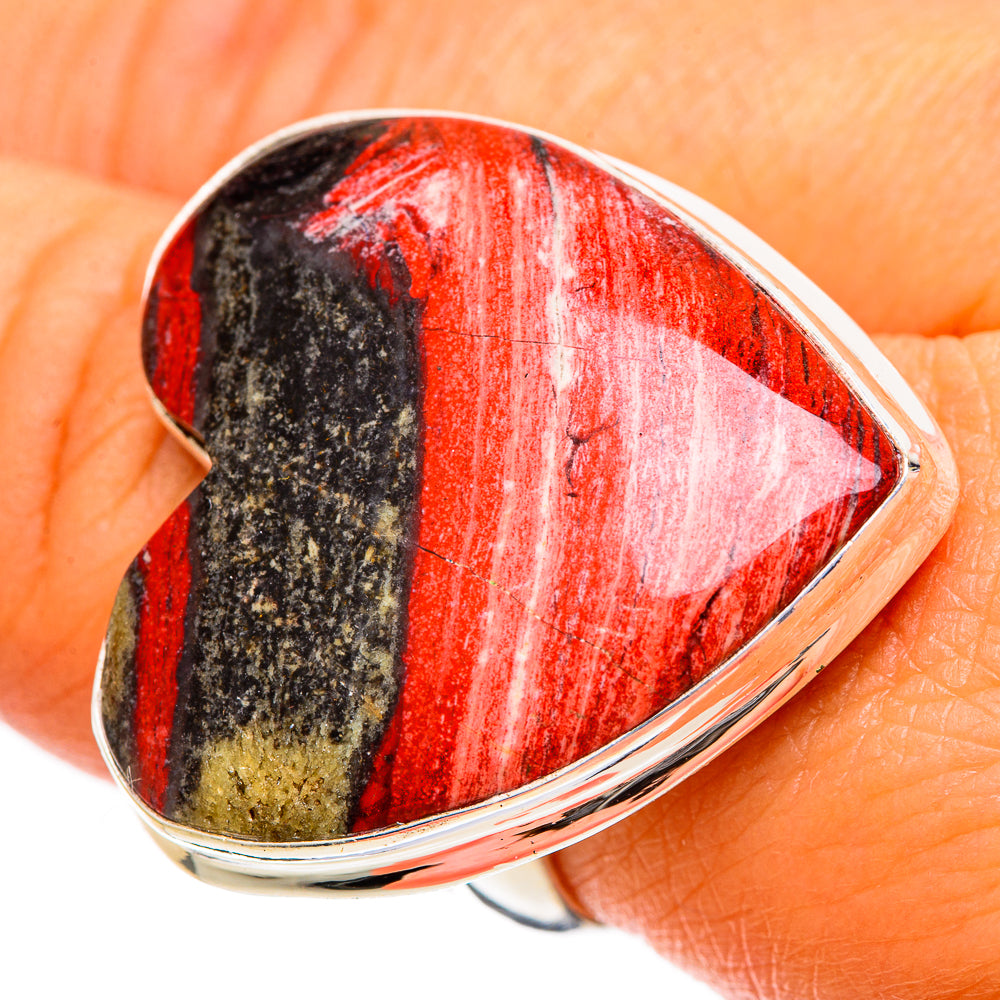 Red Jasper Rings handcrafted by Anasilvercos - RING109809