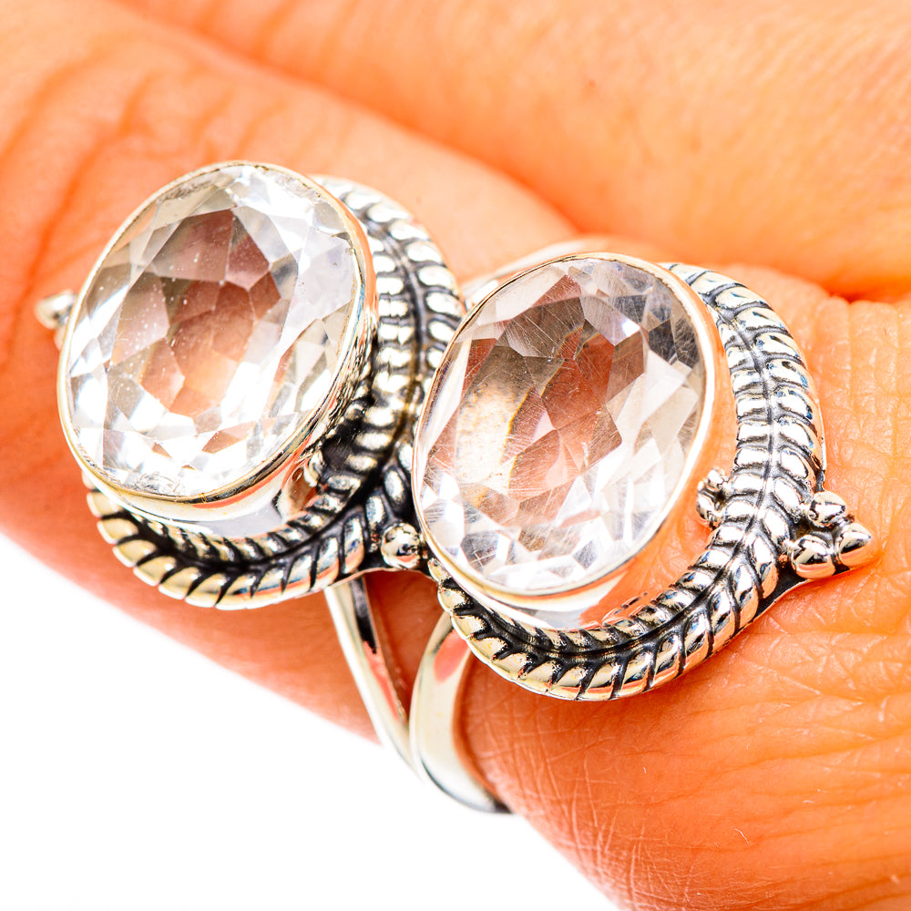 White Quartz Rings handcrafted by Anasilvercos - RING109825