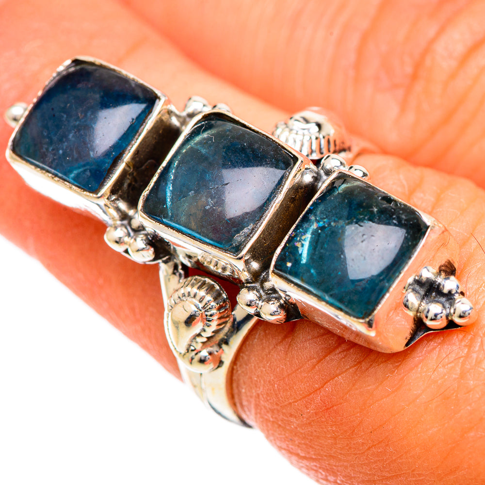 Blue Fluorite Rings handcrafted by Anasilvercos - RING109835