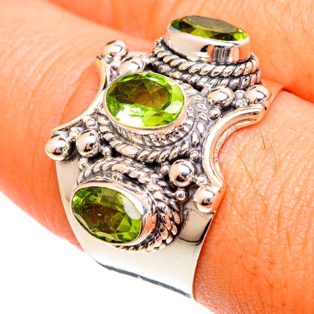Peridot Rings handcrafted by Anasilvercos - RING109847
