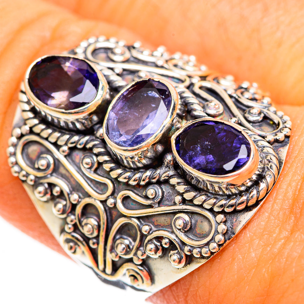 Violet Spinel Rings handcrafted by Anasilvercos - RING109857