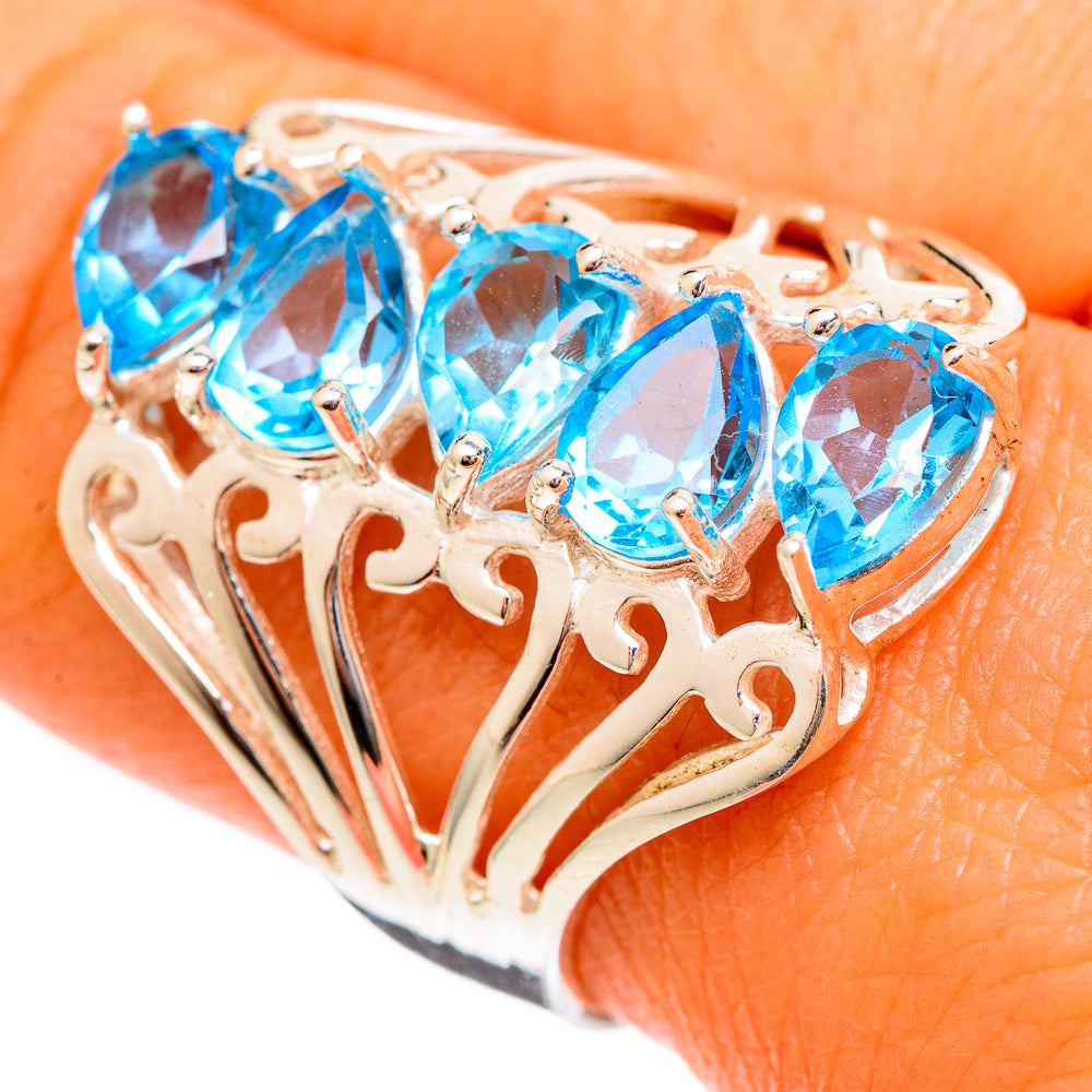 Blue Topaz Rings handcrafted by Anasilvercos - RING109874