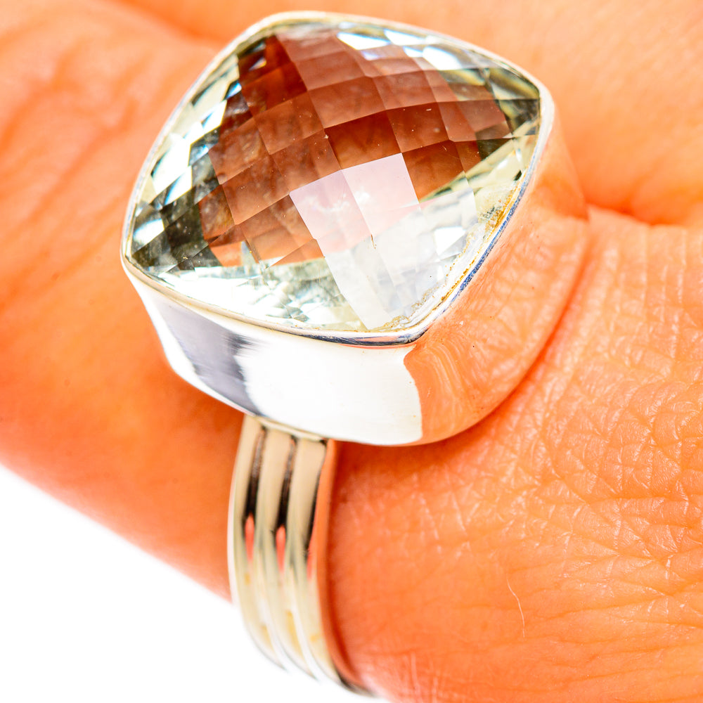 Green Amethyst Rings handcrafted by Anasilvercos - RING109878