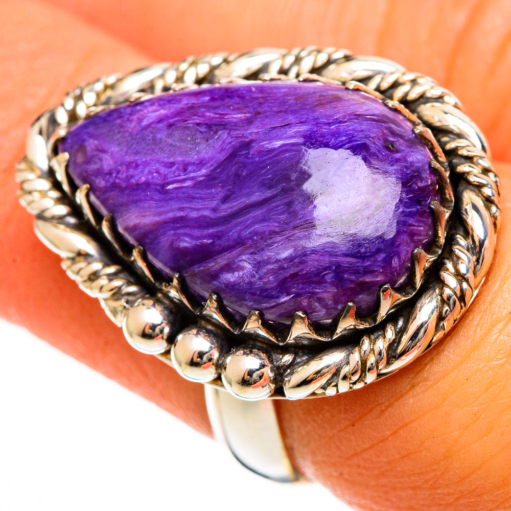 Charoite Rings handcrafted by Anasilvercos - RING109885
