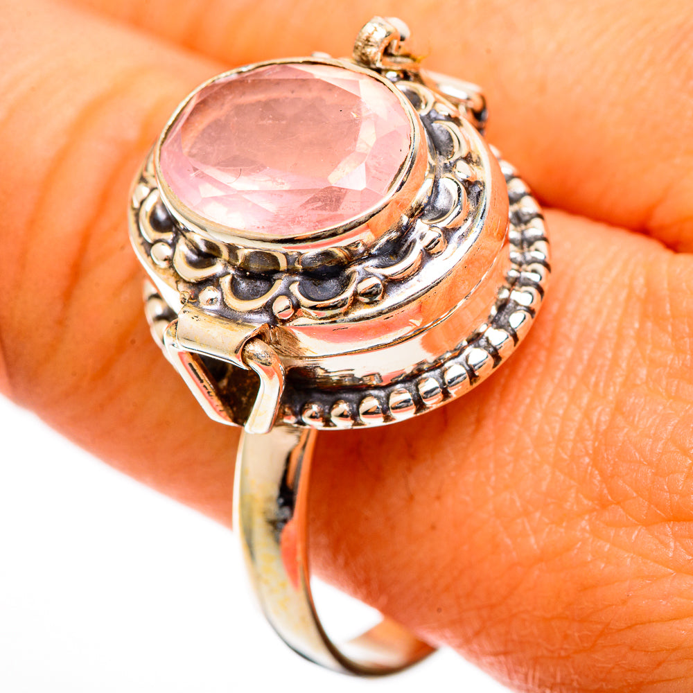Rose Quartz Rings handcrafted by Anasilvercos - RING109912