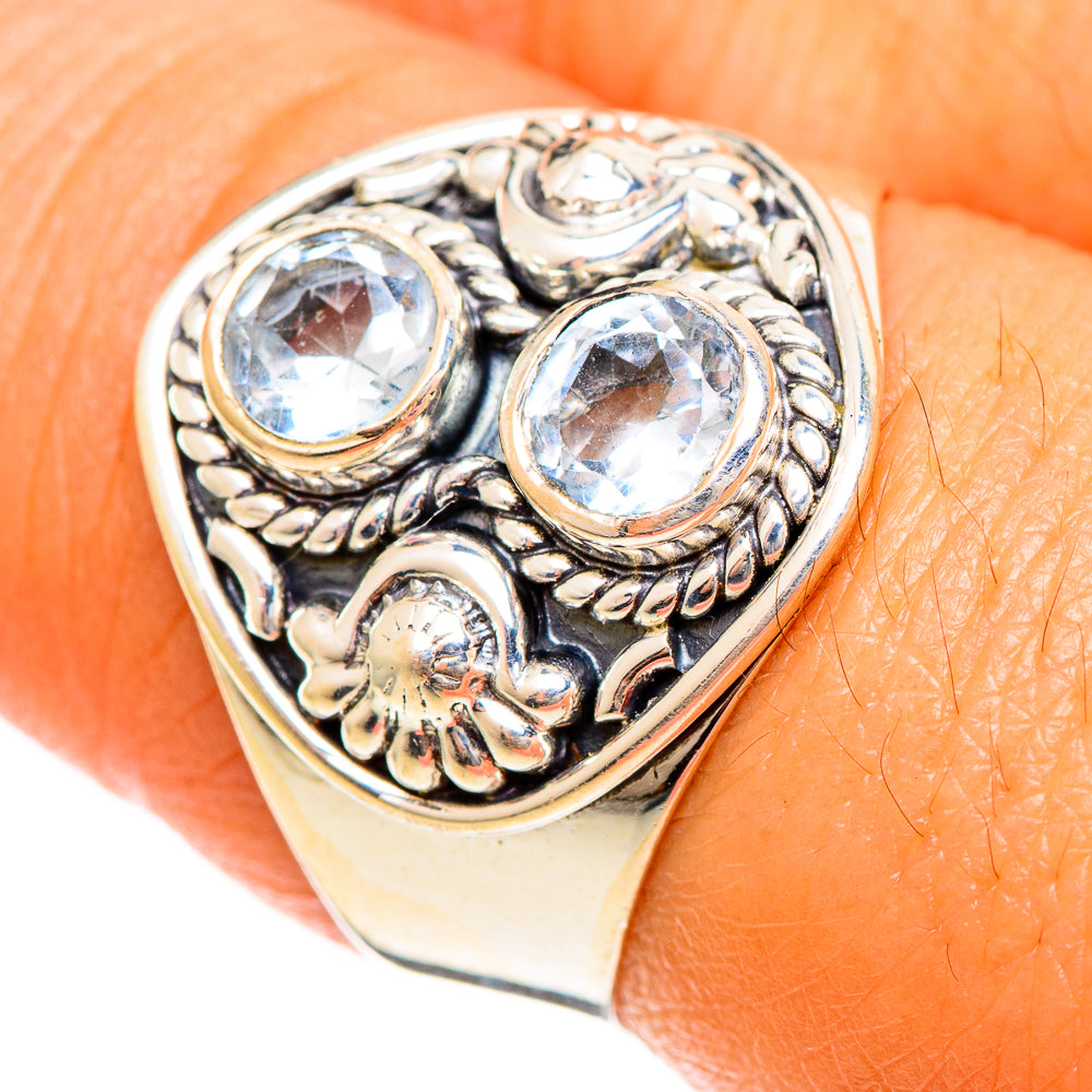 Blue Topaz Rings handcrafted by Anasilvercos - RING109925