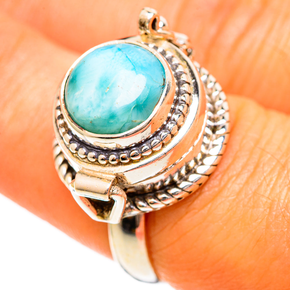Larimar Rings handcrafted by Anasilvercos - RING109931