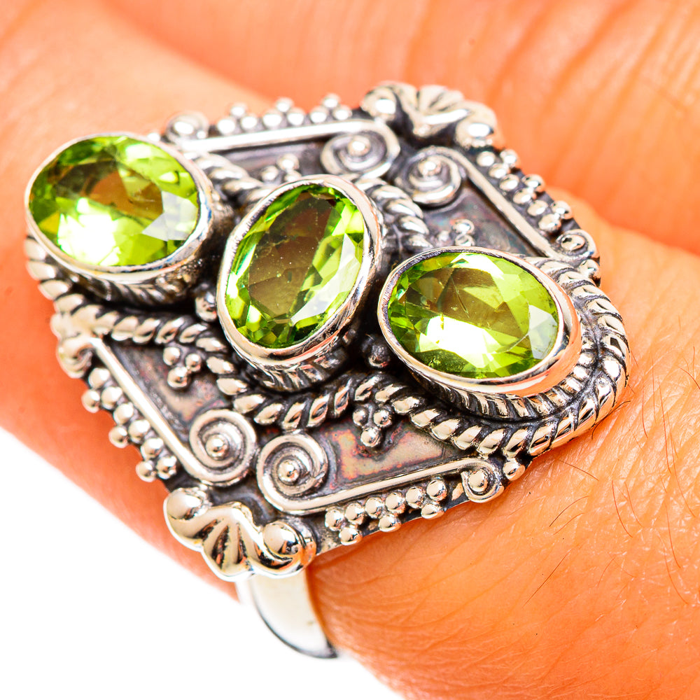 Peridot Rings handcrafted by Anasilvercos - RING109934