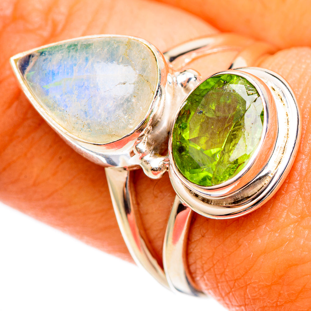 Green Moonstone Rings handcrafted by Anasilvercos - RING109935
